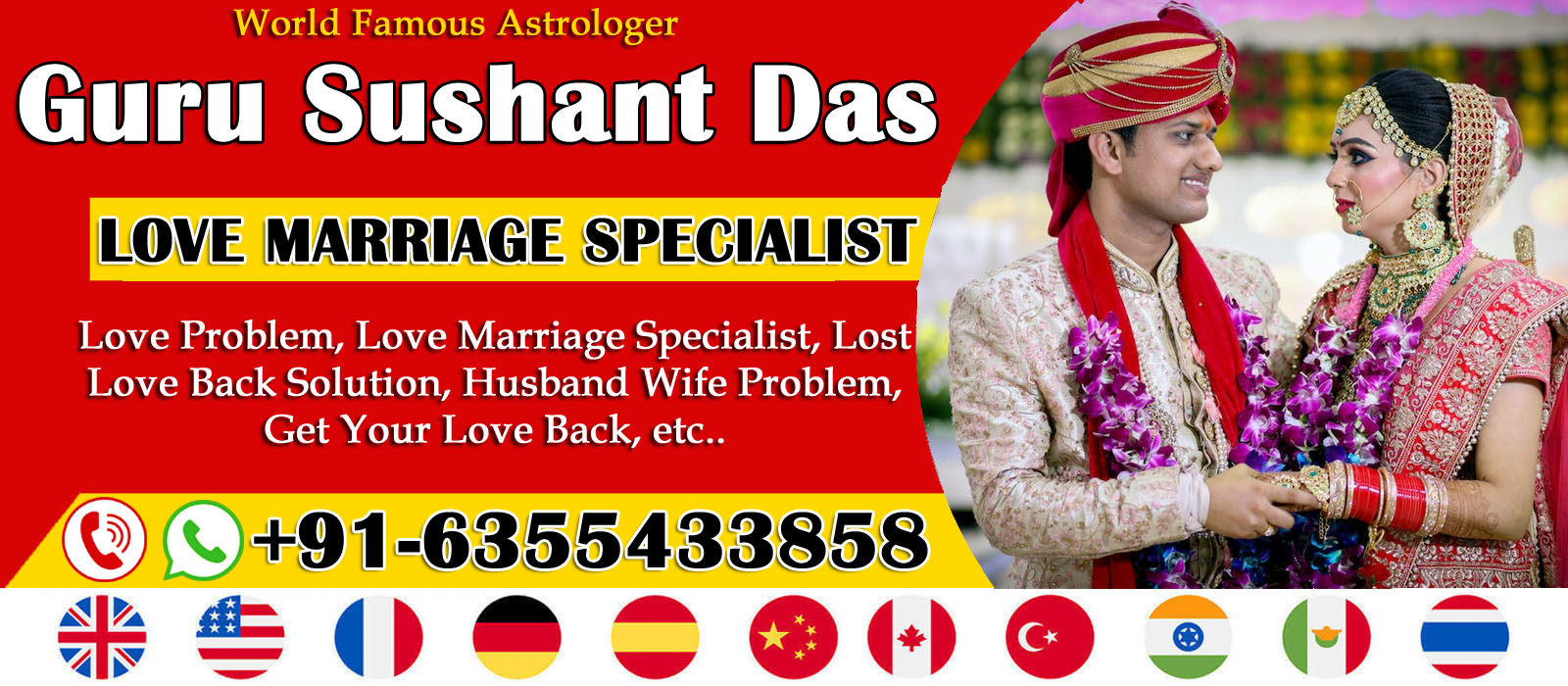 World Famous Astrologer Guru Sushant Das Ji +91-6355433858